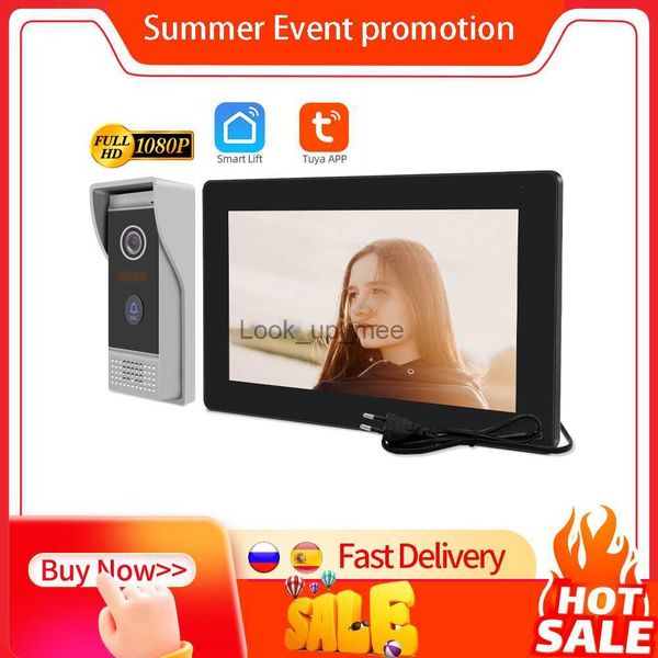 Campainhas Tuya 1080PJeatone 7 polegadas Full Touch Screen WiFi Smart Home Video Intercome Villa Vídeo Porteiro Detecção de Movimento Campainha HKD230918