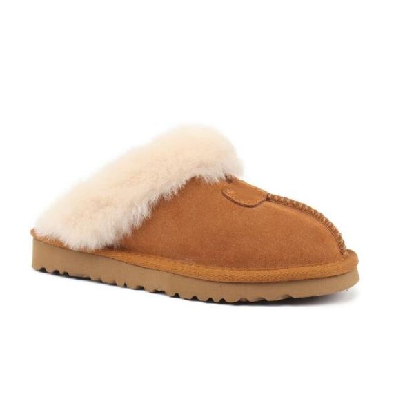 Austrália mulheres chinelos designer botas de inverno casa interior algodão sapatos quentes pele de couro real slides botas de neve