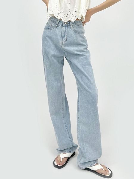 Women's Jeans Baggy Straight Women Vintage Classic High Waist Full Length Denim Pants Streetwear 2023