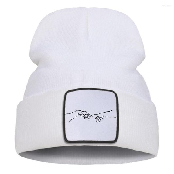 Berretti Divertenti Cappello a cuffia dal design a due mani Caldo all'aperto Uomo Inverno Punk Unisex Comodo Homme Casual Cappelli lavorati a maglia antivento