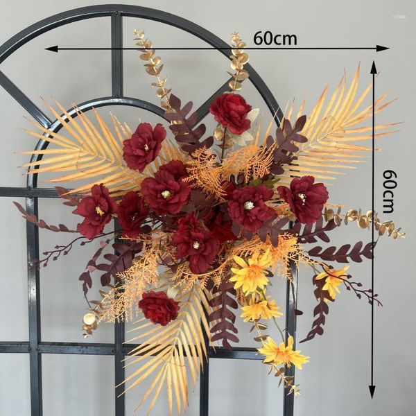 Декоративные цветы 60 см свадебные гирлянды искусственные цветы украшения арки DIY настенные композиции поставки