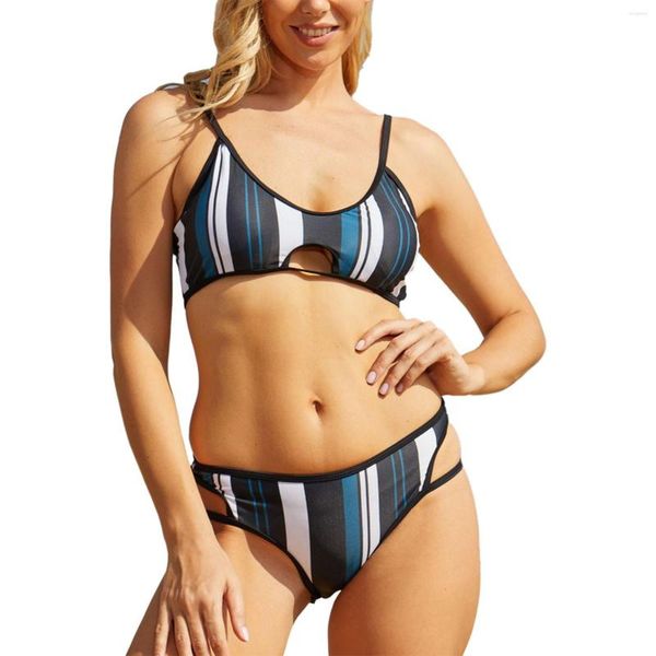 Costume da bagno da donna Costume da bagno sexy bikini diviso con reggicalze scavato in spiaggia