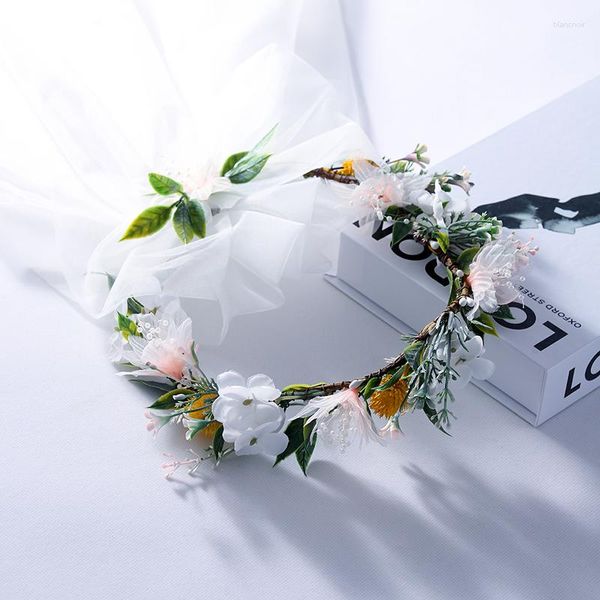 Kopfbedeckungen, Braut-Kopfschmuck, Blumenkranz und Verzierungs-Stirnband