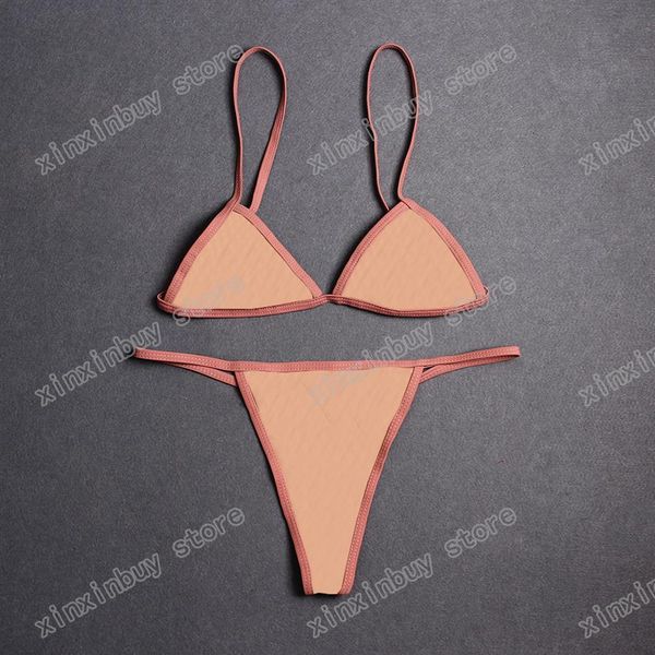 22ss bikini italiano primavera estate tutine in pizzo indumenti da notte biancheria intima doppie lettere costumi da bagno donna top bikini di alta qualità arcobaleno323x