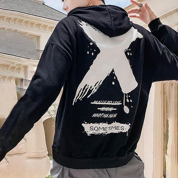 Kadın Hoodies Gotik Grafik Baskı Kadınlar Gevşek Yuvarlak Boyun Sıradan Uzun Kollu Sweatshirt Y2K Giyim Kadın Sudaderas