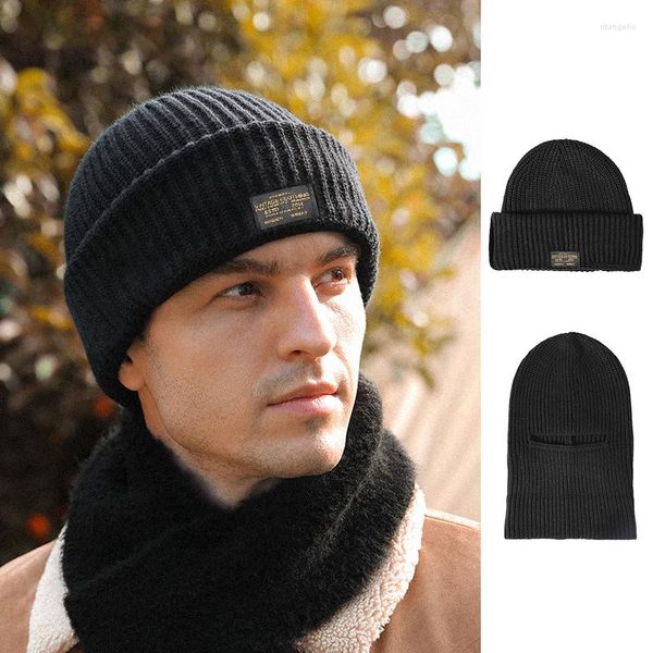 Berretti Maschera da sci retrò Cappello lavorato a maglia per uomo Passamontagna caldo invernale Berretto integrale Copertura per sport all'aria aperta Berretti divertenti per feste Copricapo maschile