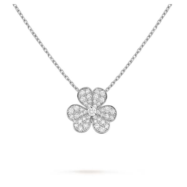 925 Silver Elegant Fashion Design a sospensione collana Luck Cottore quattro foglie Clover multipli Stili Stili Oro Rosa Silver Crystal Diamond Mini Small