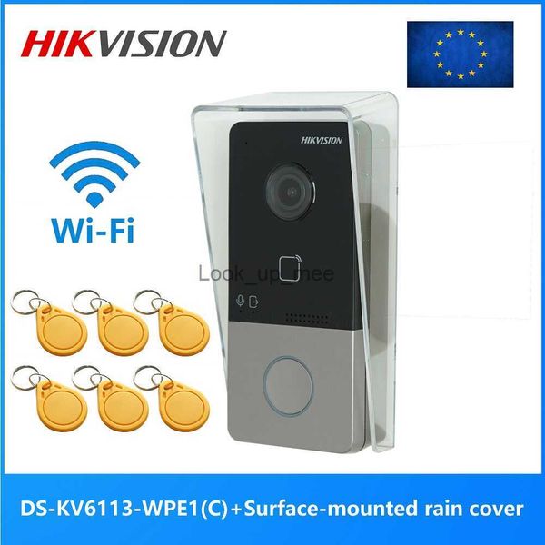 Sonnettes HIKVISION multi-langue DS-KV6113-WPE1 (C) sonnette IP WiFi sonnette interphone vidéo étanche carte IC déverrouiller HKD230918