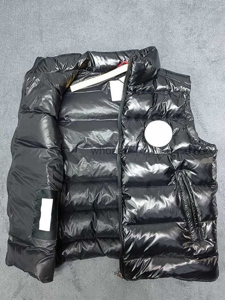 Herrenwesten Monclairer Rückenbedruckter Brief Herren Daunenweste Bruststickerei Abzeichen Herren Gilets Herbst Winter Stehkragen Mantel Designer Gilet Herren Größe 1–5 HKD230918