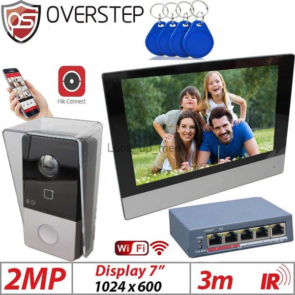 Campainhas Mutil idioma 4G Hik DS-KIS603-P Kit de intercomunicação de vídeo DS-KV6113-WPE1 (C) DS-KH6320-WTE1 POE Campainha Estação de porta WIFI Monitor HKD230918