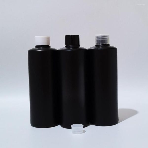 Lagerflaschen 20 stücke 300 ml Leere HDPE Schwarz Schraubverschluss Squeeze Flasche für Duschgel Flüssigseife Shampoo Kosmetik Verpackungsbehälter