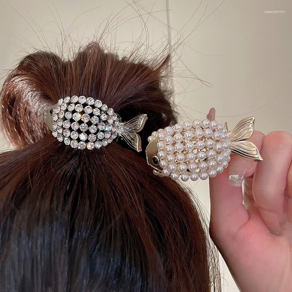 Fermagli per capelli Perla Strass Clip in metallo Forcine per piccoli diamanti Supporto alto Accessori per gioielli coreani da sposa