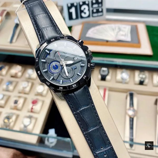 2023 Novos seis pontos de luxo relógios masculinos todos dial trabalho relógio de quartzo de alta qualidade Japão Top Marca militar cronógrafo relógio cinto de couro