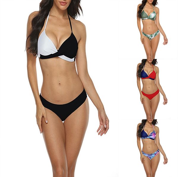 Baskı bikinis tasarımcısı bikini set iki parça mayo mayo kadın yüzme push yukarı mayo takım elbise monokini s-xl kadın maillot de bain hızlı yeni