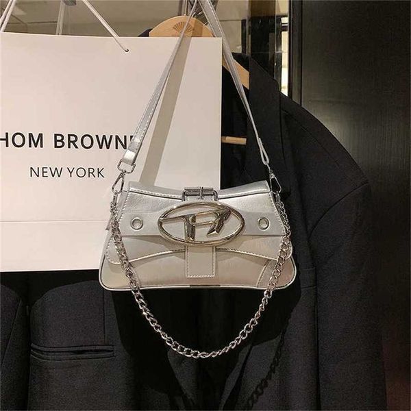 Ucuz% 90 İndirim Küçük Tasarım Metal Zinciri Koltuklu Kadınlar İçin Tek Omuz Çantası 2023 Yeni Crossbody Çanta Baharatlı Kız Çok Ödül Bkz. Model 256