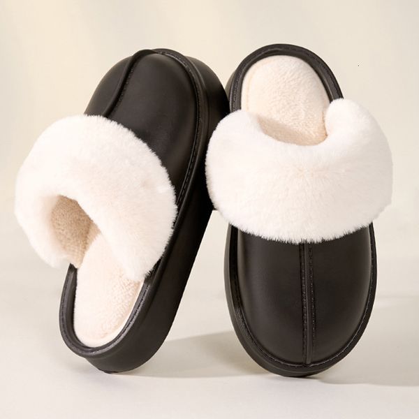 Pantofole Peluche Impermeabile 2023 Inverno Coperta Casa Morbida Avvolgente Testa Usura Esterna Coppia Cotone Solido Scarpe da Casa Calde 230918