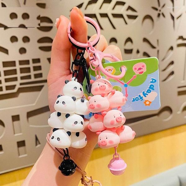 Chaveiros bonito anime animal panda pintainho porco chaveiro resina pet paraíso chaveiro mochila pingente chaveiro para mulheres crianças x331