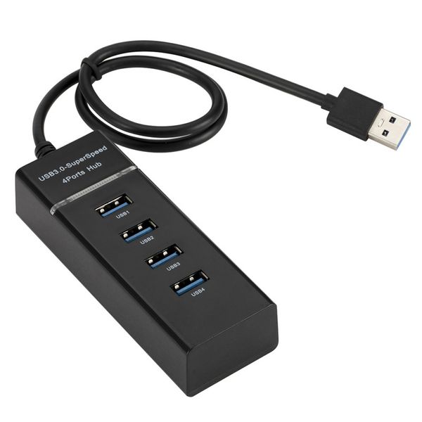 Hub USB 3.0 a 4 porte per laptop e hub USB 3.0 Adattatore multiporta da 5 Gbps Viaggio portatile