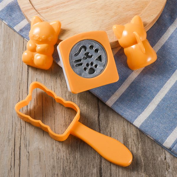 Strumenti per sushi Stampo per riso a forma di gatto Onigiri Maker con goffratori di alghe arrostite Set di utensili da cucina fai da te 230918