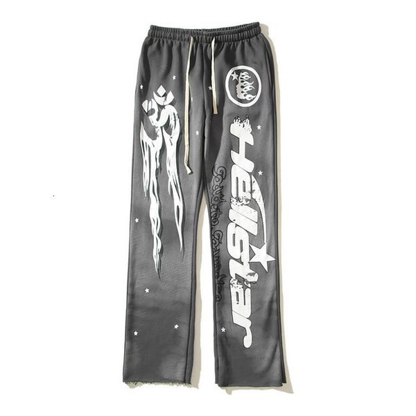 Herrenhose Y2k Vintage Männer Streetwear Grau Baggy Hell Star Cargohose Jogger Schwarz Hellstar Blue Flare Stacked Red Jogginghose Kleidung 230915 GGF1