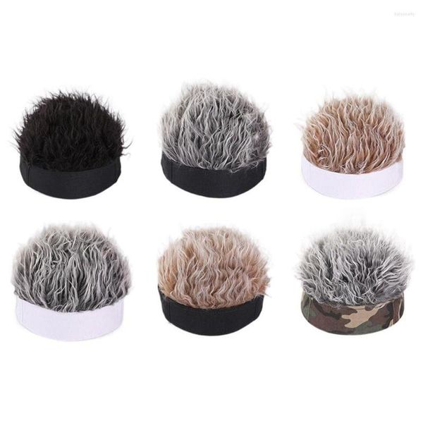 Berets retro hip hop hiphop para homens rua mulheres algodão ao ar livre falso peruca de cabelo curto boné beanie chapéu unisex