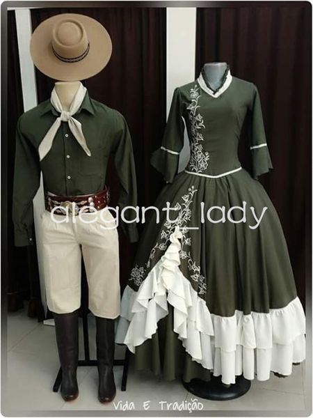 History Fashion Jägergrünes Ballkleid, lange Ärmel, Spitze, Stickerei, Fleck, Bürgerkrieg, Bauernhof-Costume-Abendkleid