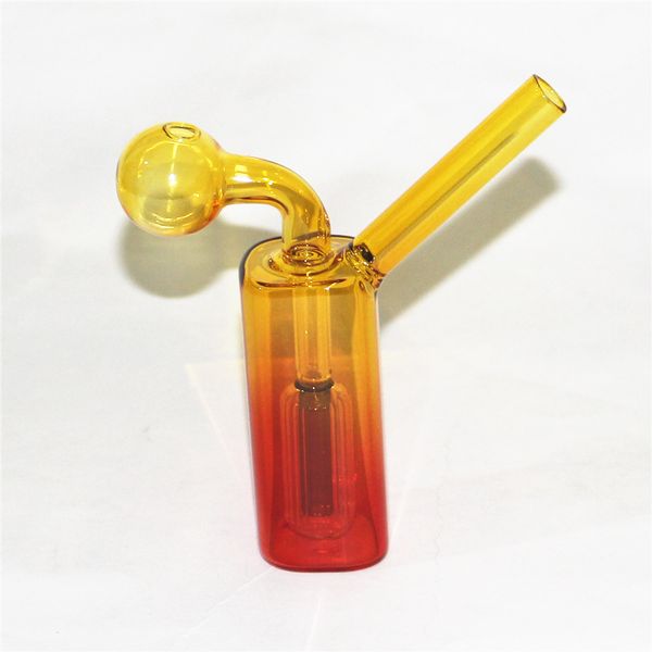 4.72 inç renkli pyrex cam yağ brülör boruları bubbler mini el yağı borusu sigara aksesuarları tüp