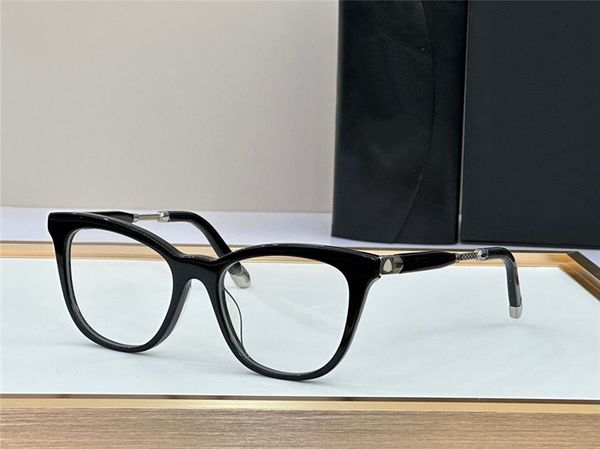 Neue modische Korrektionsbrille THE BRAVE-II, klassischer Acetatrahmen, klare Beine, optische Brille, transparente Linse, einfacher Business-Stil für Männer mit Etui