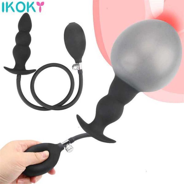 Seks Oyuncak Masajı Süper Büyük Şişirilebilir Büyük Anal Fiş MAX 12CM DILDO POMPASI EXPANDABLE Vibratör popo topları