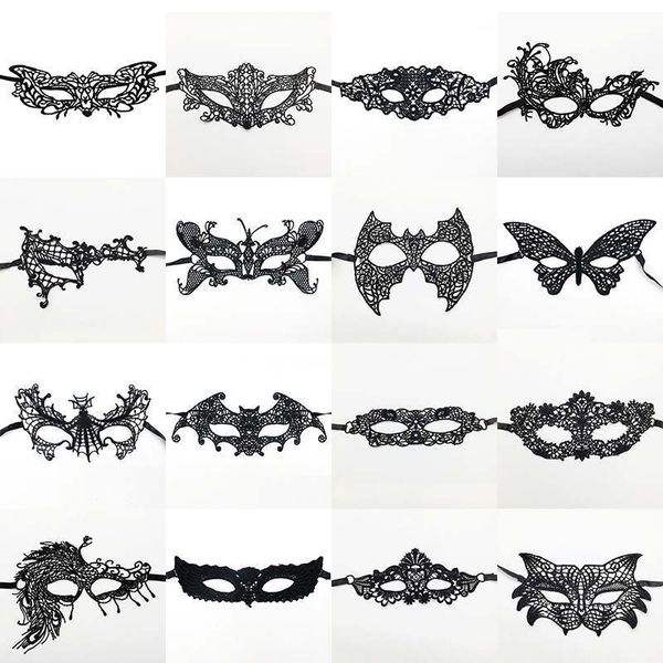 Máscaras de festa de olho de renda Masquerade metade do rosto adereços para mulheres Halloween festivo trajes venezianos Carnaval Sexy Lady Queen Dress Dance Nightclub Casamento Birtyday Ball