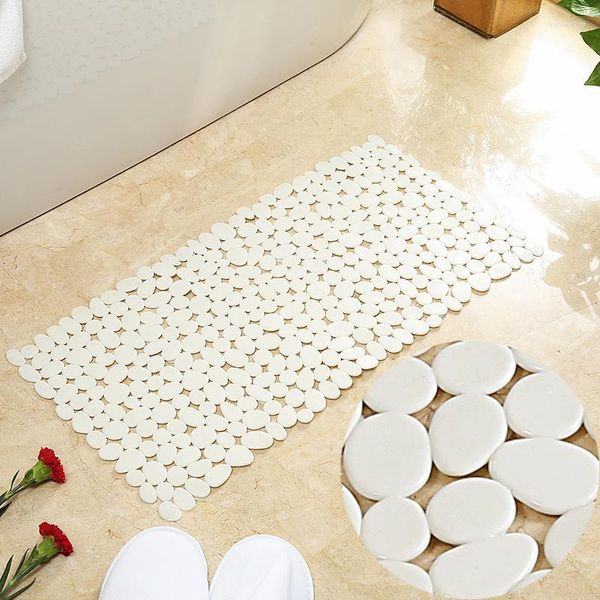 Banyo Paspasları Pebble Banyo Öne Sıkıcı Pad Taş Tarzı Ev Pvc Dikdörtgen Malzemeler