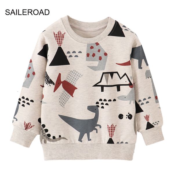 Felpe con cappuccio Felpe SAILEROAD Primavera Ragazzi 27 anni Vestiti Capispalla in cotone Cartoon Dinosauri Top per bambini Ragazze Bambini Felpa con cappuccio per bambini 230919