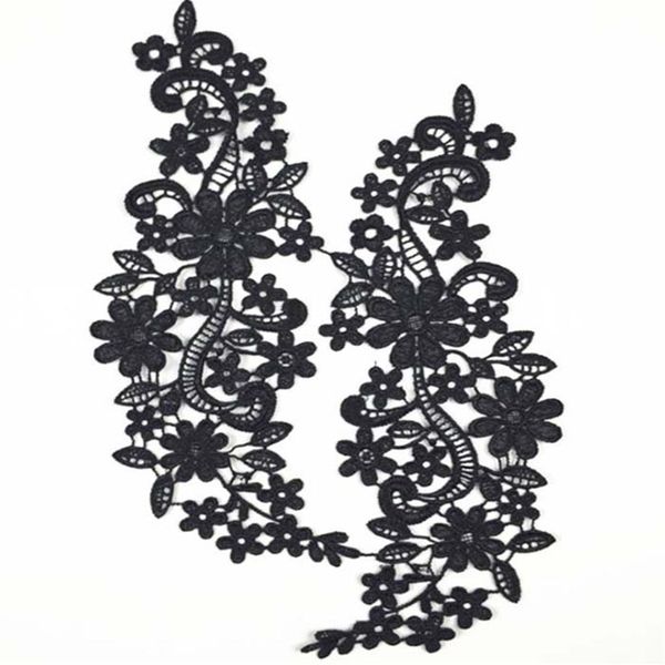 Remendos de tecido colarinho guarnição decote aplique para vestido camisa de casamento roupas diy costura flor floral renda bordada nice2087