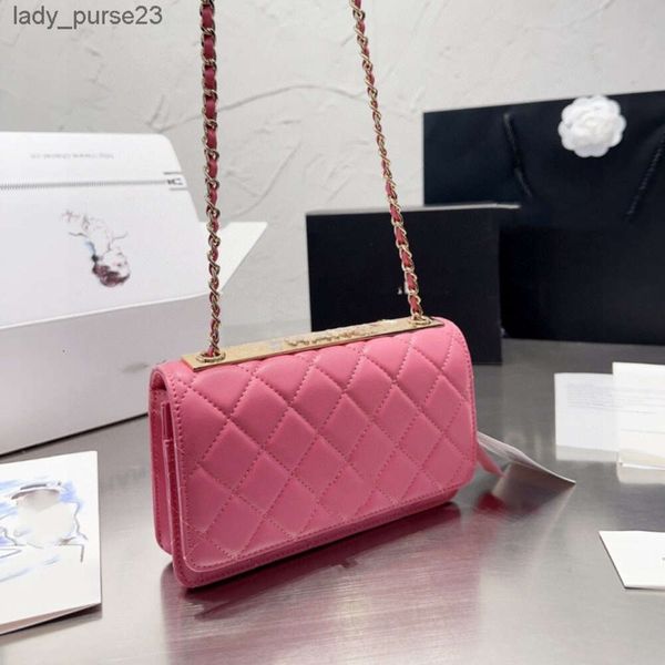 Sacos Saco Pequeno Chaneel Designer Crossbody Trendy Ladies Woc Top Quality Mulheres 2023 Casual 20 * 13cm Sheepskin Square Lingge Chain Card 19 Titular Bolsa de Ombro 65sd