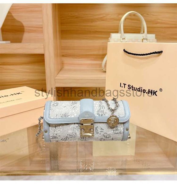 Umhängetaschen Luxusmarke Freizeit kleine goldene Kugelschnalle High-End-Kettentasche Mode einzelne Schulter Kreuz zylindrische TaschenStilvolleHandbagsStore