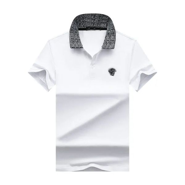 2023 Designer T-Shirt Sommer Europa Paris Polos American Stars Mode Herren T-Shirts Star Satin 100% Baumwolle Polo Casual T-Shirt Frauen Mans T-Shirts Schwarz WeißM--3XL