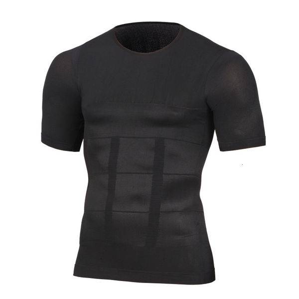 Intimo modellante da uomo Intimo modellante da uomo Fitness Elastico Addome Aderente Camicia a maniche corte Canotte Forma Intimo Dimagrante Boobs Modellante 230919