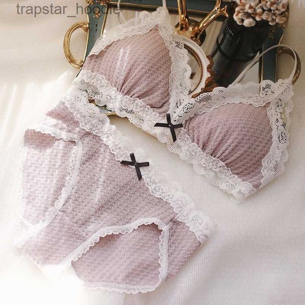 Bras Sets SP City Yeni Vintage Dantel Sütyen Setleri Kadınlar Seksi Dikişsiz Lüks Peri Braliette Sands Teps Senya İç çamaşır Teli Ücretsiz iç çamaşırı seti Y200115 L230919