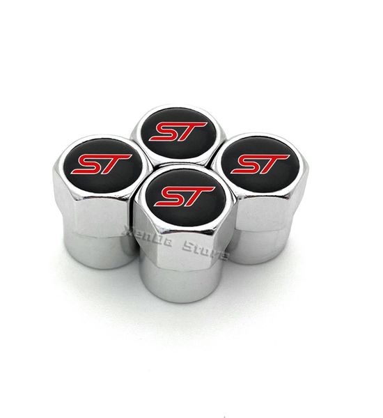 4PCS Auto Valvola della gomma della rotella Tappi dello stelo Copertura ermetica per Ford ST Linea Focus X 2 3 Mondeo Fiesta Kuga MK2 MK3 MK4 Accessori per pneumatici