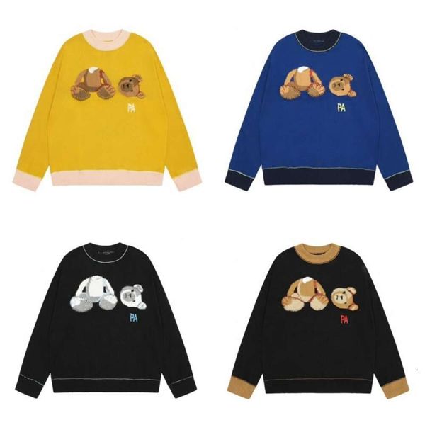 Tasarımcı Moda Giyim Lüks Erkek Sweatshirts Palms Angel Angels Cuthead Bear Sweater Amerikan Gevşek Külver Örme Üst Erkek ve Kadınlar