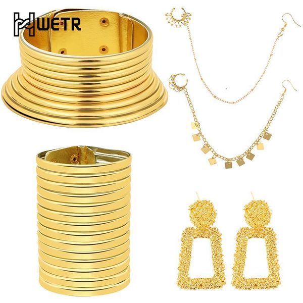 Hochzeits-Schmuck-Sets, afrikanische Halskette, Schmuck-Sets, übertriebene Halsband-Halskette, Zwei-Hand-Armband, äthiopische Frauen, Hochzeit, Party-Set, Schmuck 230818