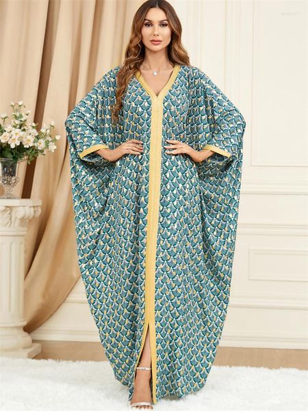 Ethnische Kleidung Ramadan Jalabiya Abaya Muslim Türkei Islam Gebetskleidung Abayas für Frauen Maxi langes Kleid Robe Femme Musulmane Kaftans