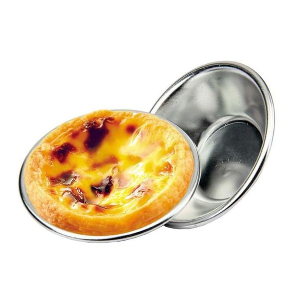 Backformen Eierkuchenformen Tiny Pie Törtchen Dessertform Aluminiumpfannen Zinn Puto Cup Backformen Kuchen Keks rund wiederverwendbare Antihaftbeschichtung für Dhlk4