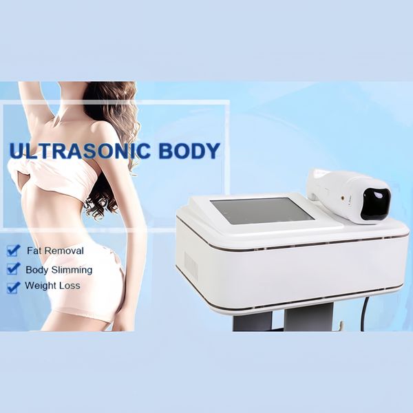 Máquina portátil de ultrassom para rosto e corpo, levantamento facial, antirrugas, emagrecimento corporal, melhora o tom de pele, máquina hifu