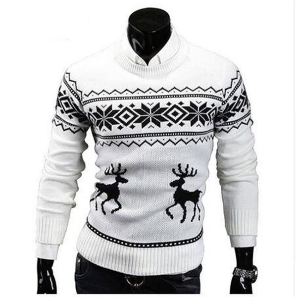 Herten Kerst Truien voor Man O Hals Casual Trui Mannelijke Trui Mannen Jumper Heren Truien Sueter Slanke Top Winter Sweters T200402752