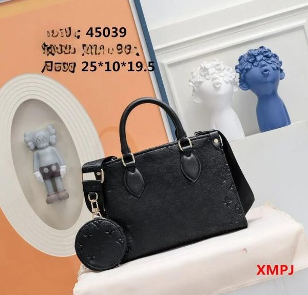 Bolsa de designer Onthego Bolsa de grande capacidade em relevo Bolsa de embreagem de couro Bolsas de ombro Mulher Bolsa de mão Bolsa de cintura Bolsa de cinto de cintura Bolsa de compras Bolsa de fanny