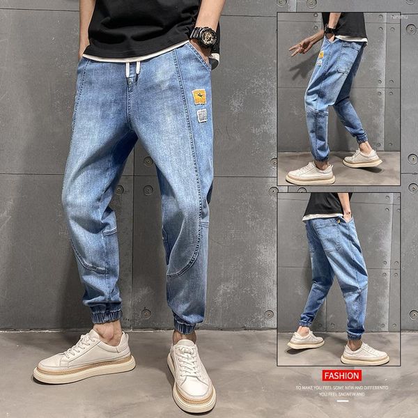 Jeans da uomo 2023 Abbigliamento da lavoro Uomo Baggy Trend Denim Pantaloni stile harem Uomo Lavato Tessuto di qualità Vintage Pantaloni casual streetwear