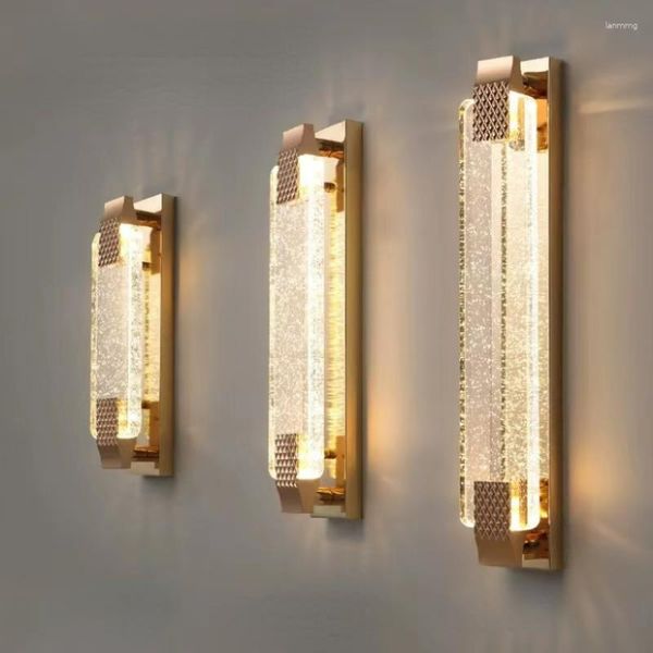 Lâmpada de parede lâmpadas cristal para o quarto cabeceira sala estar fundo decoração led arandela luzes luminárias interior ao ar livre iluminação deco