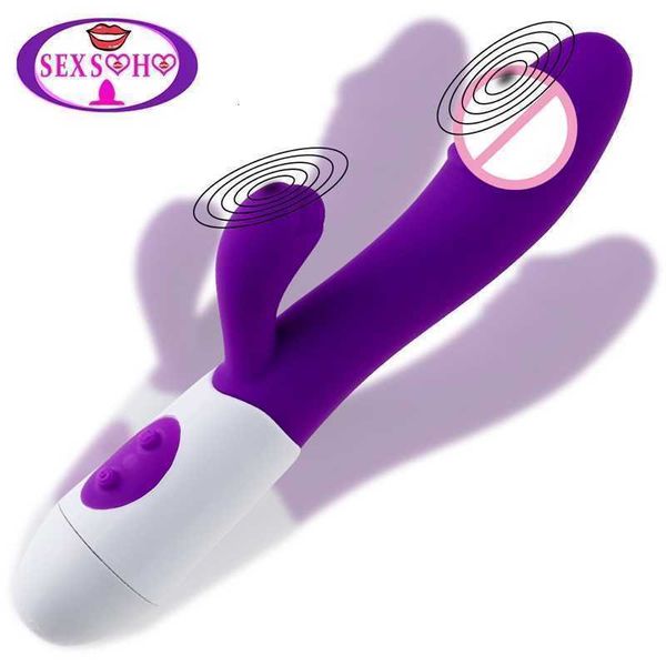Yetişkin Masaj G Spot Tavşan Vibratör Kadınlar İçin Seks Yapay penis Vibratörler Vajina Klitori Çift Titreşim AV Stick Güvenli Ürün