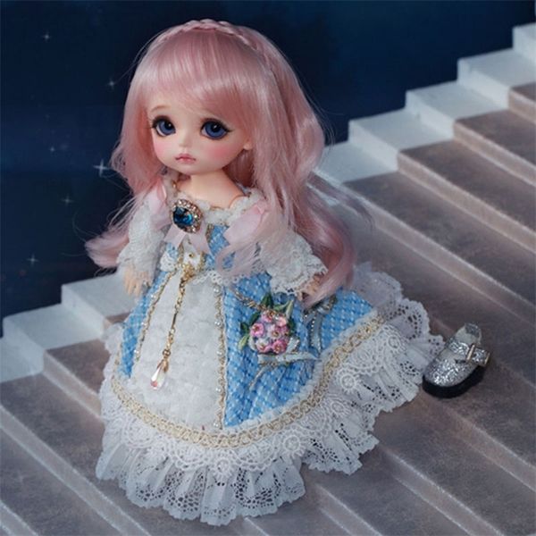 Puppen 18 BJD-Puppen Happy Fashion süße gelbe Puppe mit Augen für kleine Mädchen Geburtstagsgeschenk 230918